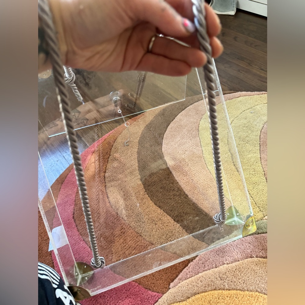 SO RARE!! Transparent vinyl rectangular shaped backpack - Picture 9 of 11